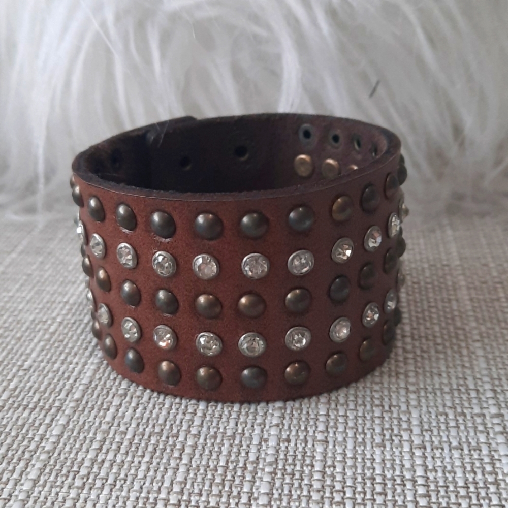 Fuax Leather Bracelet with Studs